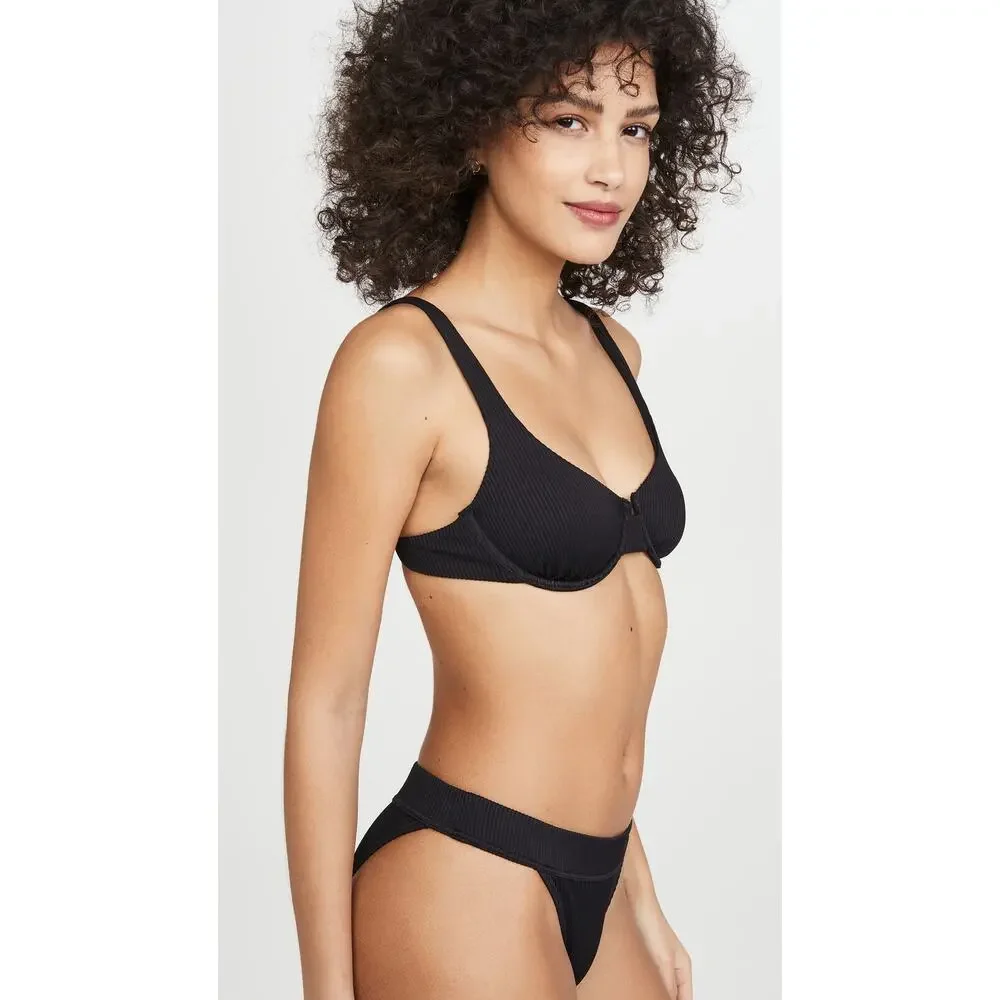 Charlie Holiday Women's Lula Bra Bikini Top Black Size XS 0411 - Picture 4 of 5